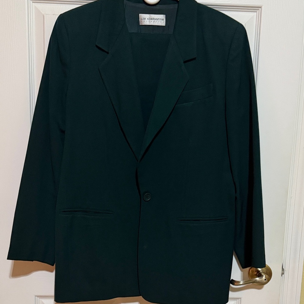 Liz Claiborne Dark Green Pantsuit